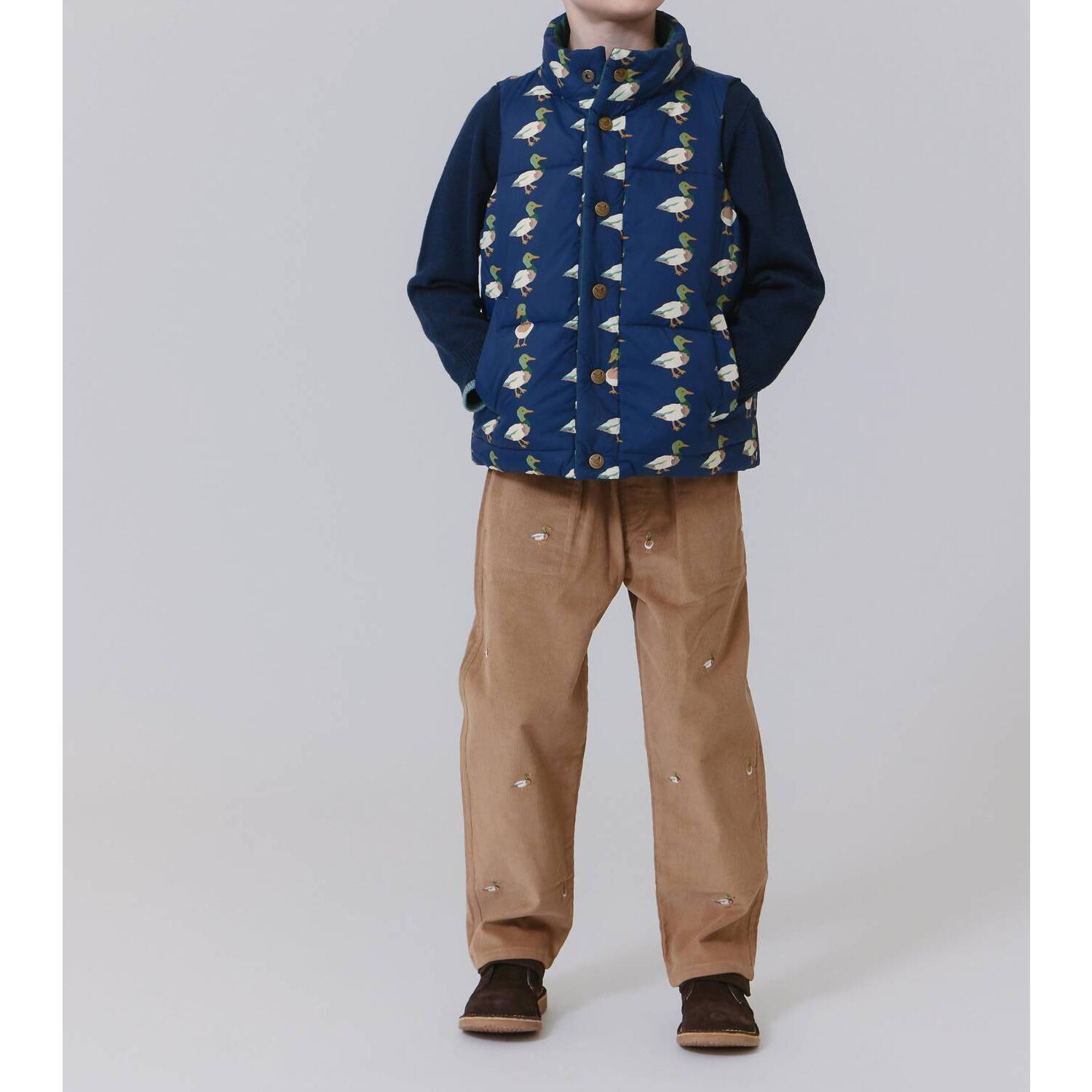 New Pink Chicken Ellis Reversible Vest In Evergreen